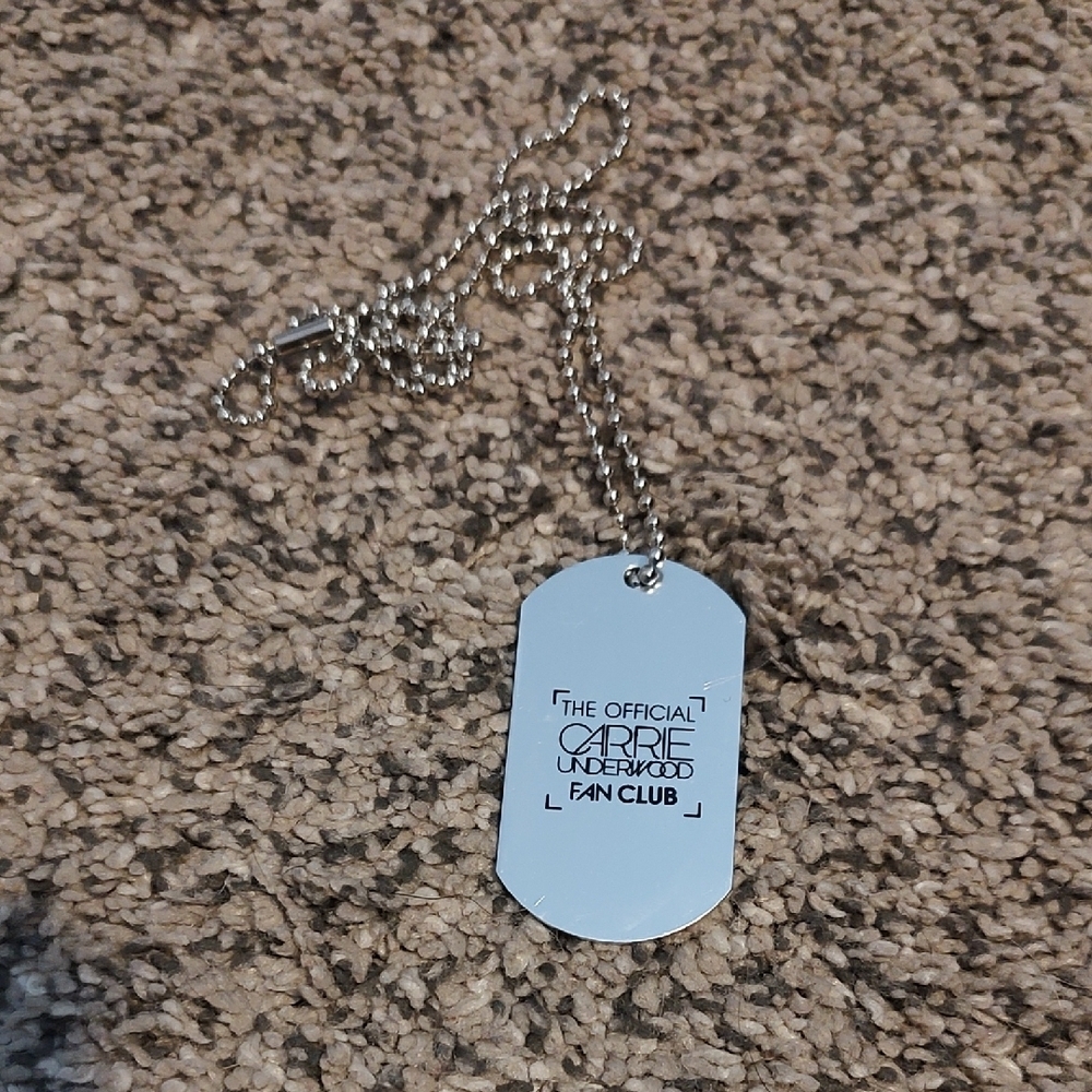 Silver Carrie Underwood Tag Necklace